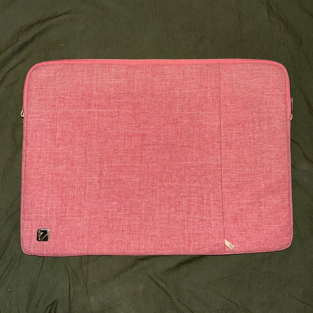 Pink 17in Laptop Sleeve with Minimalist Design